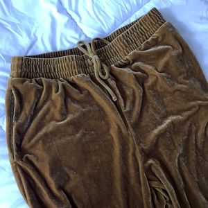 Velvet ochre Wide Leg pants